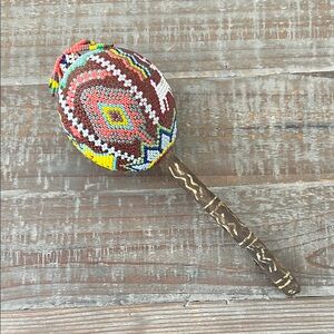 Huichol Mexican Folk Art Beaded Rattle